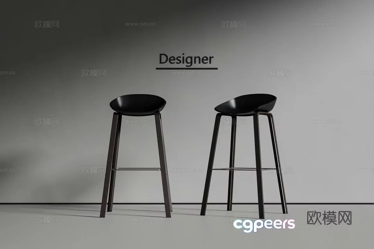 Modern bar stool bar stool high stool 3d model
