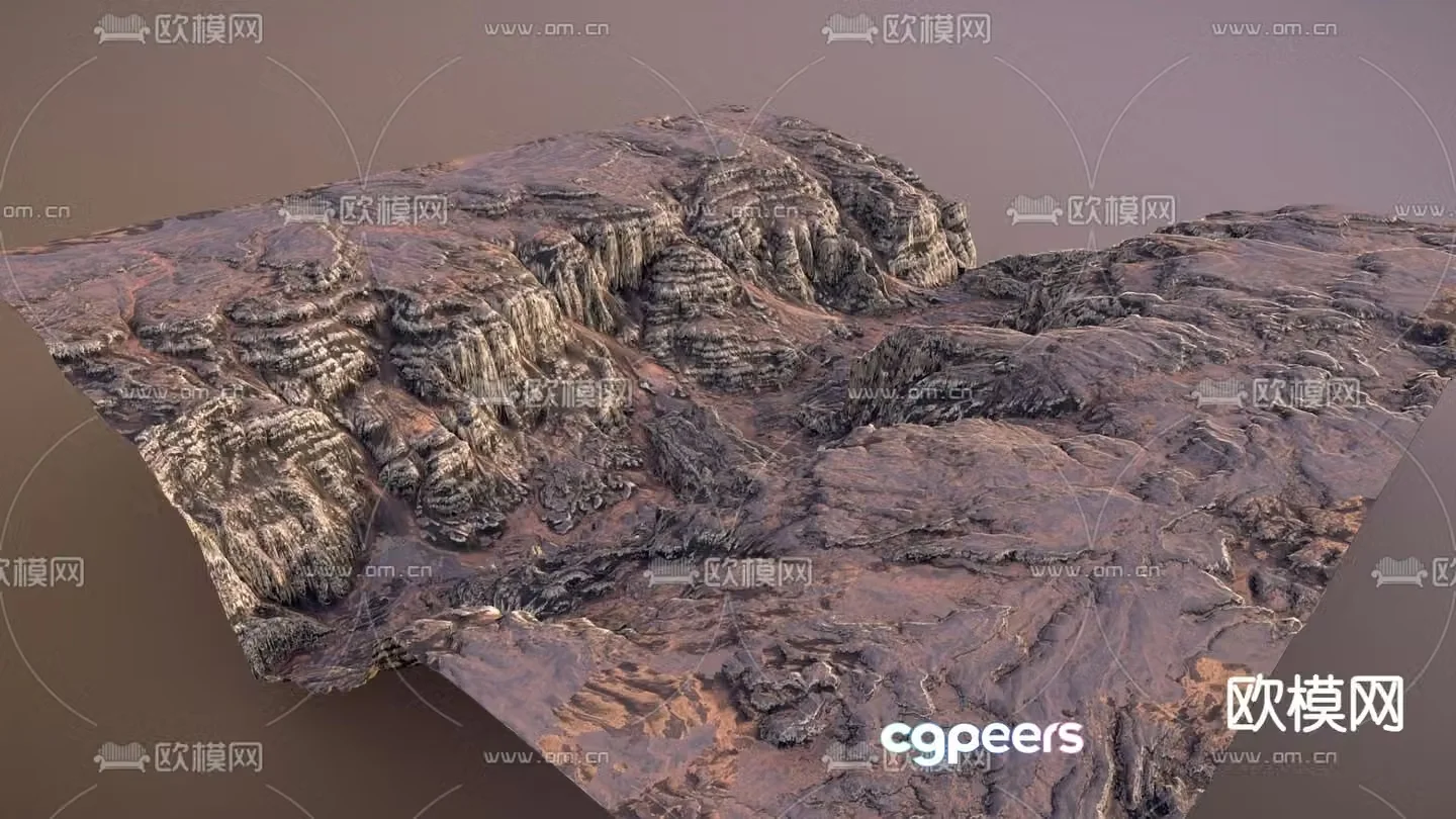 Canyon terrain landscape 3d model