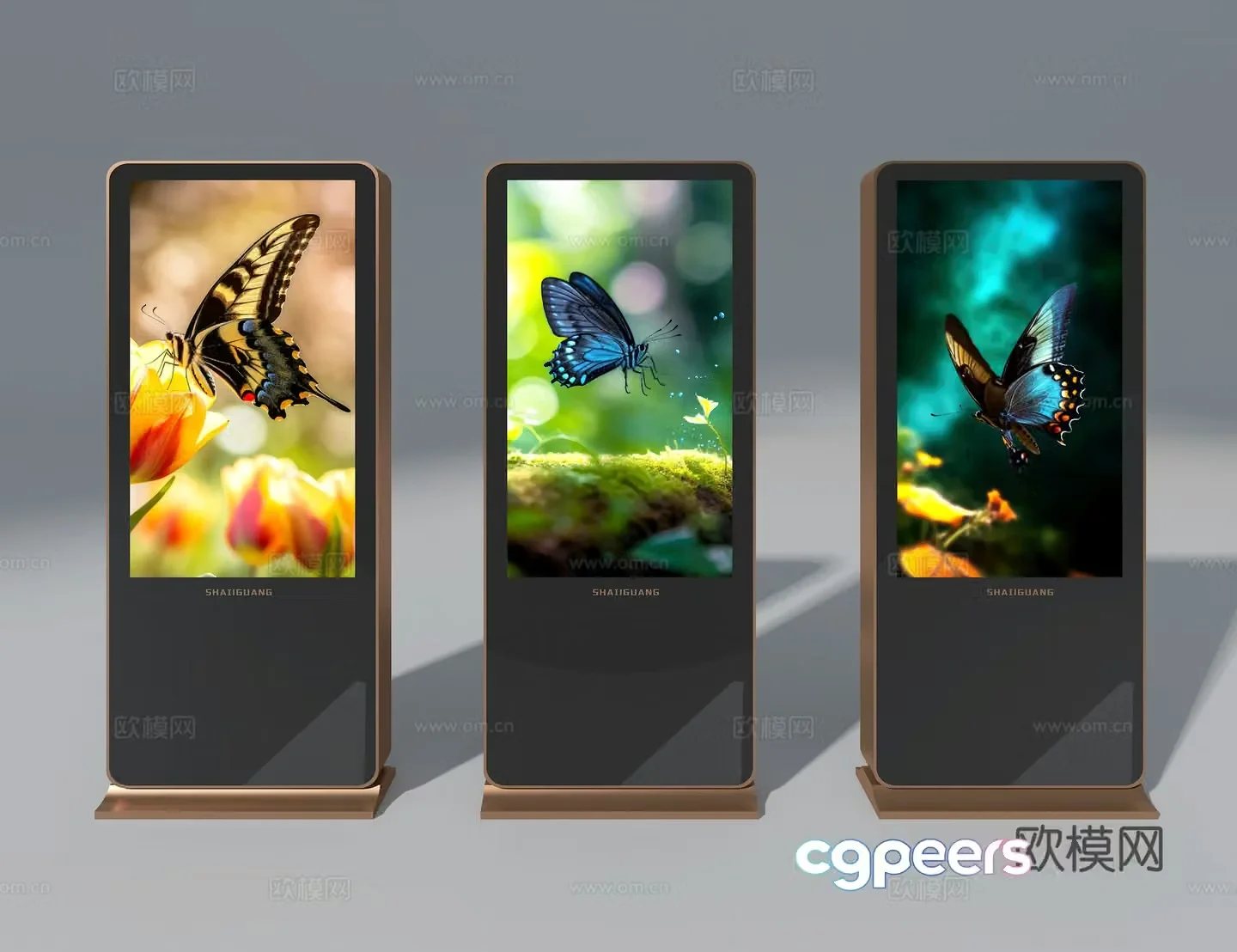 Electronic advertising screen 3d model
