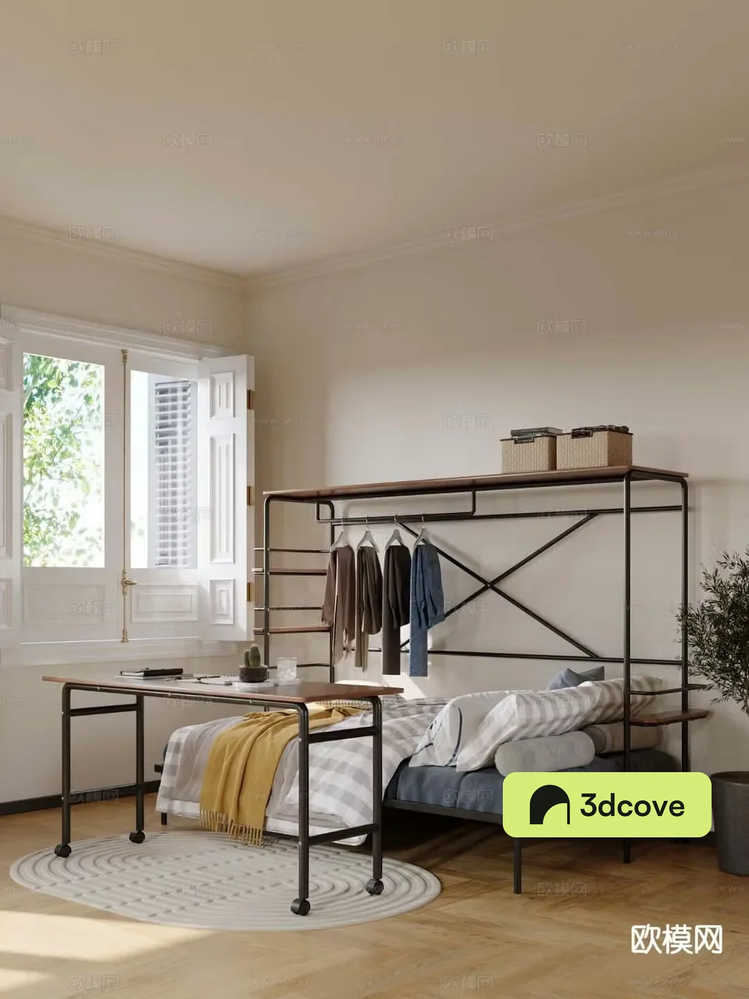 Modern frame bed iron frame bed