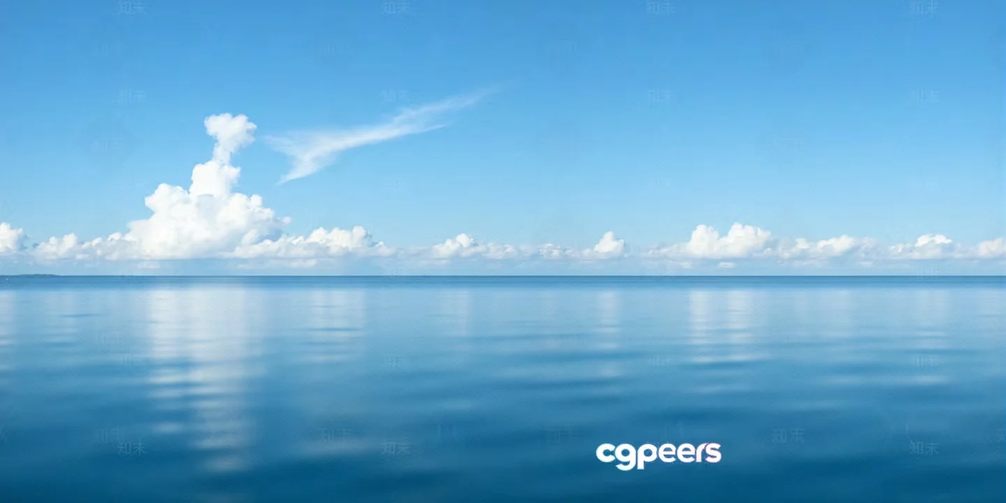 Blue Calm Ocean 3D Model – 6294 – VRAY Render