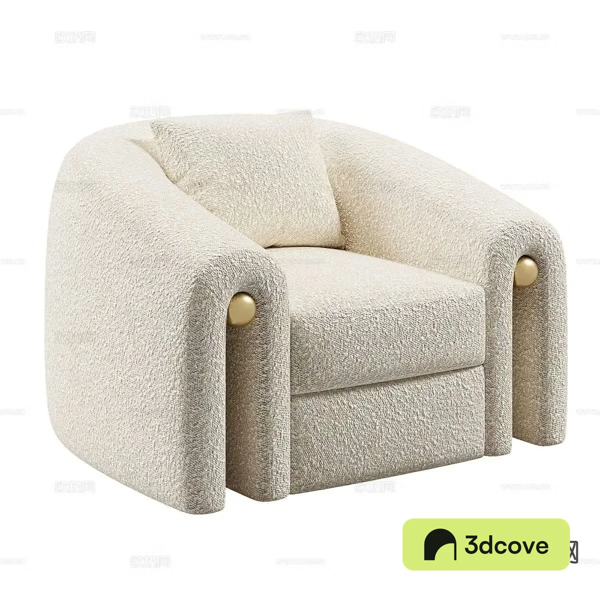 Cream style sofa single sofa leisure sofa
