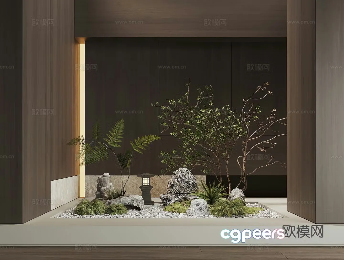 Modern houseplant landscape 3d model