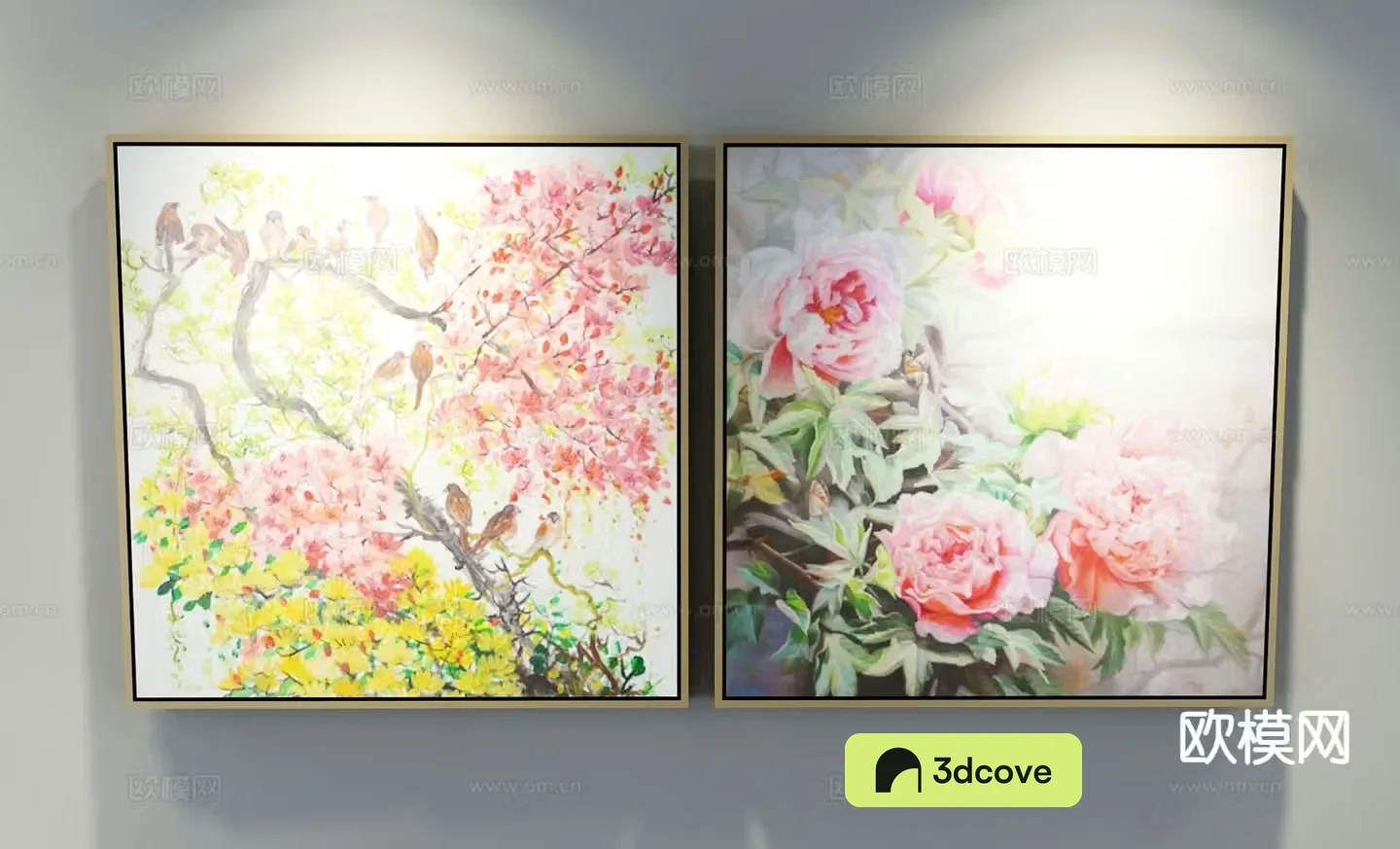 American pastoral hanging painting flowers decorative painting