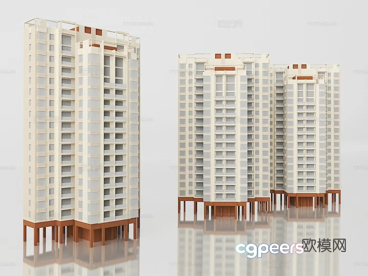 3D model of residential building