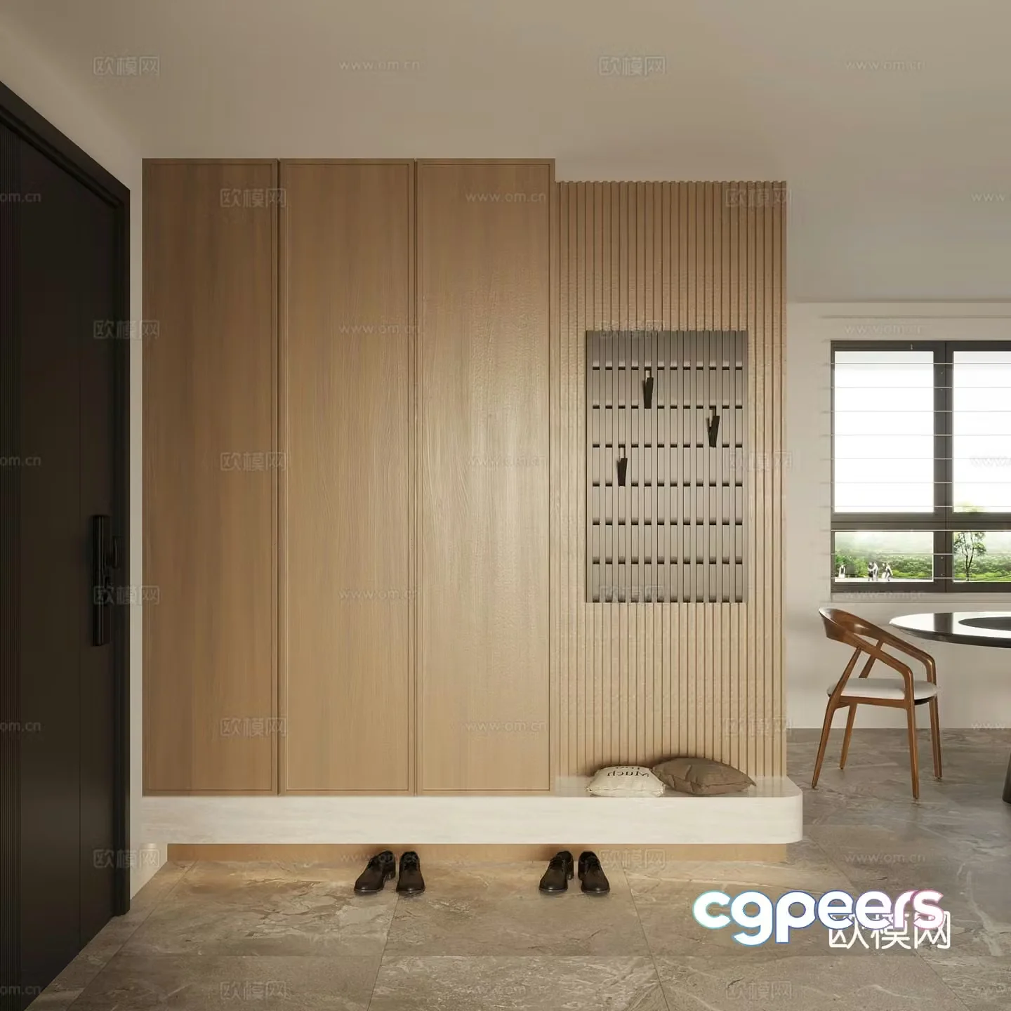 Entrance shoe cabinet Entry shoe cabinet 3D model