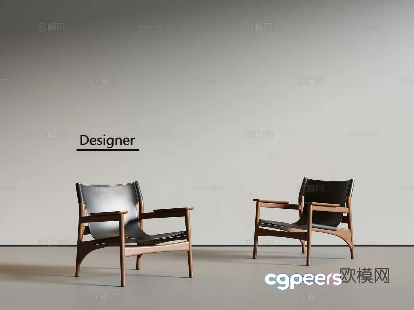Medium style leisure chair sofa chair 3d model