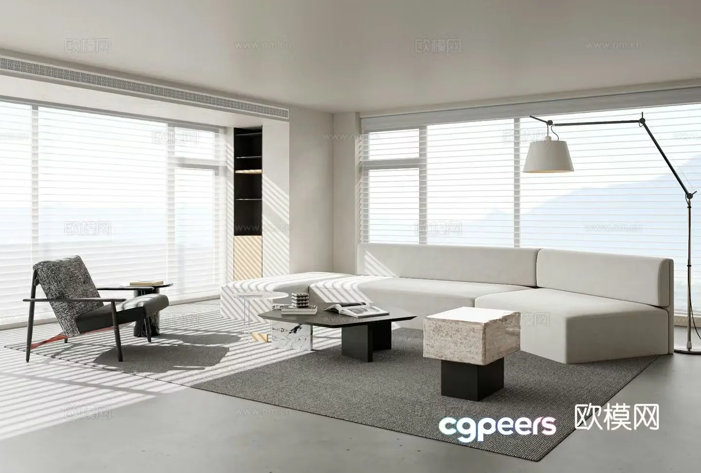 Modern living room 3d model