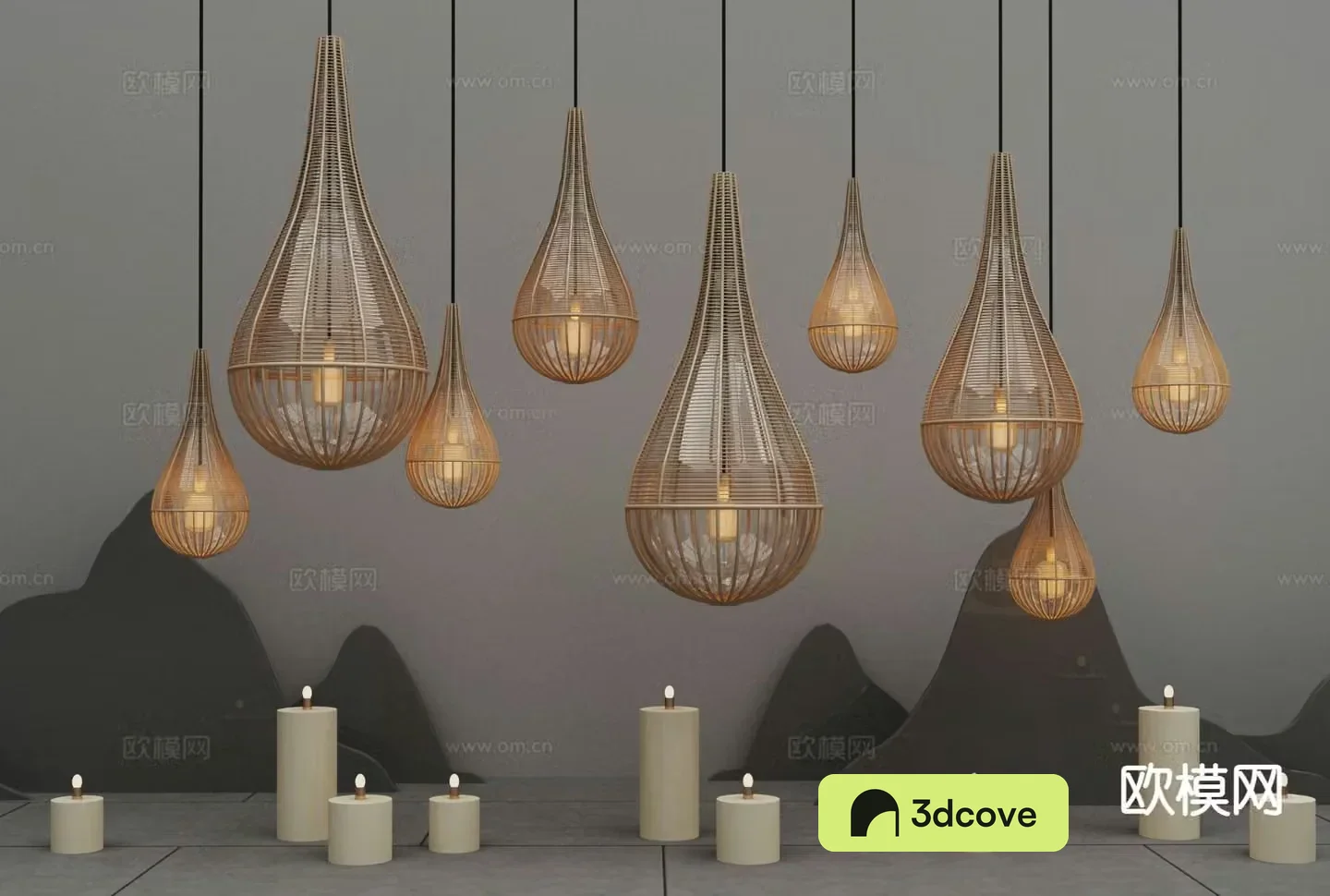 New Chinese style chandelier water drop chandelier