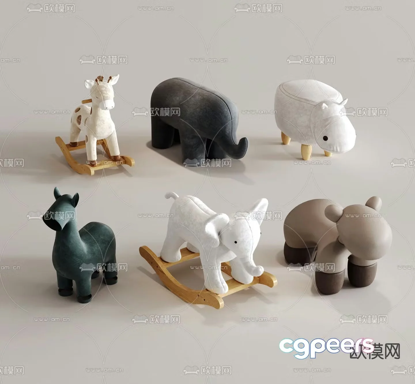 Animal Children’s Chair Trojan Stool 3D Model