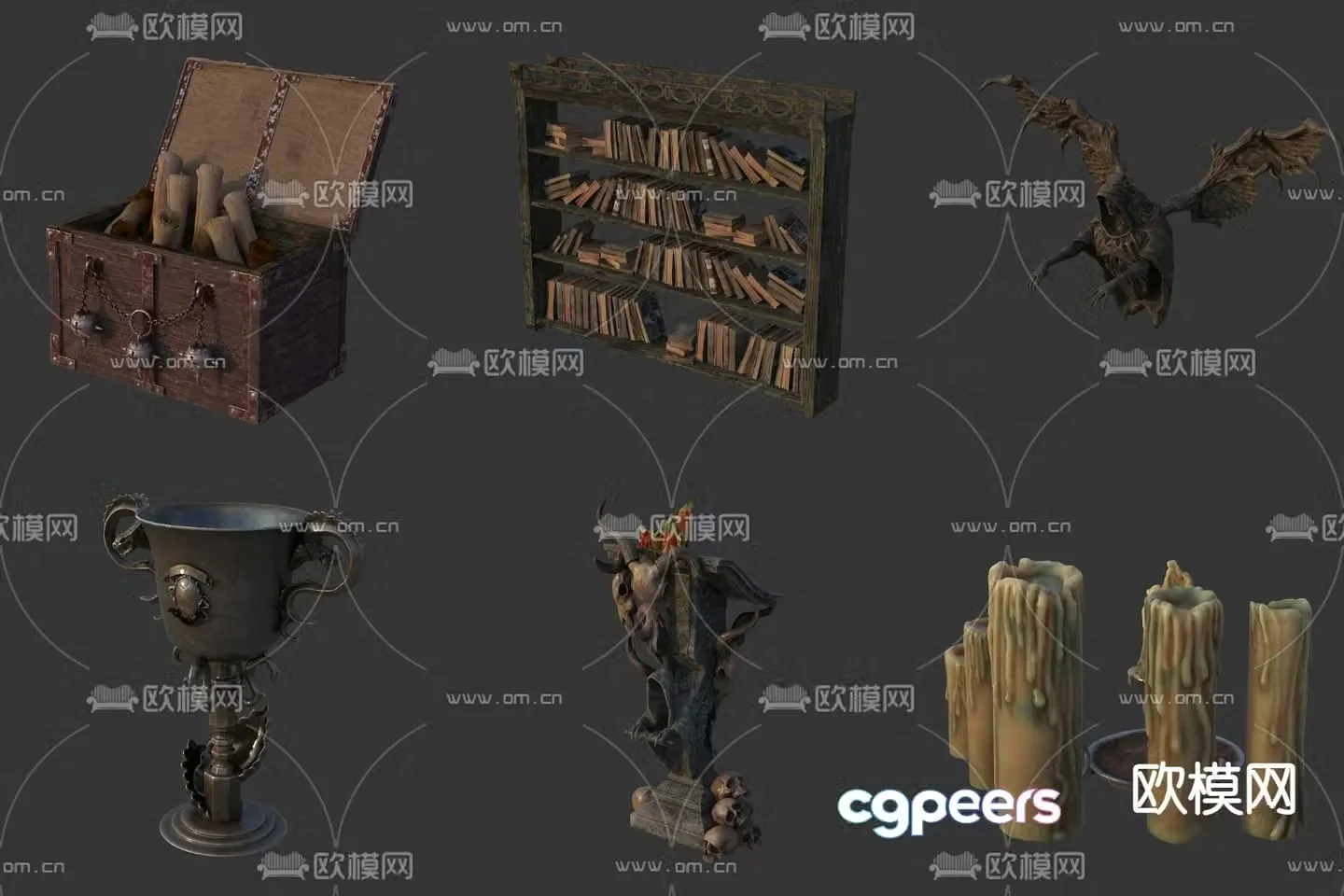 Magical items Harry Potter game scene objects 3D model