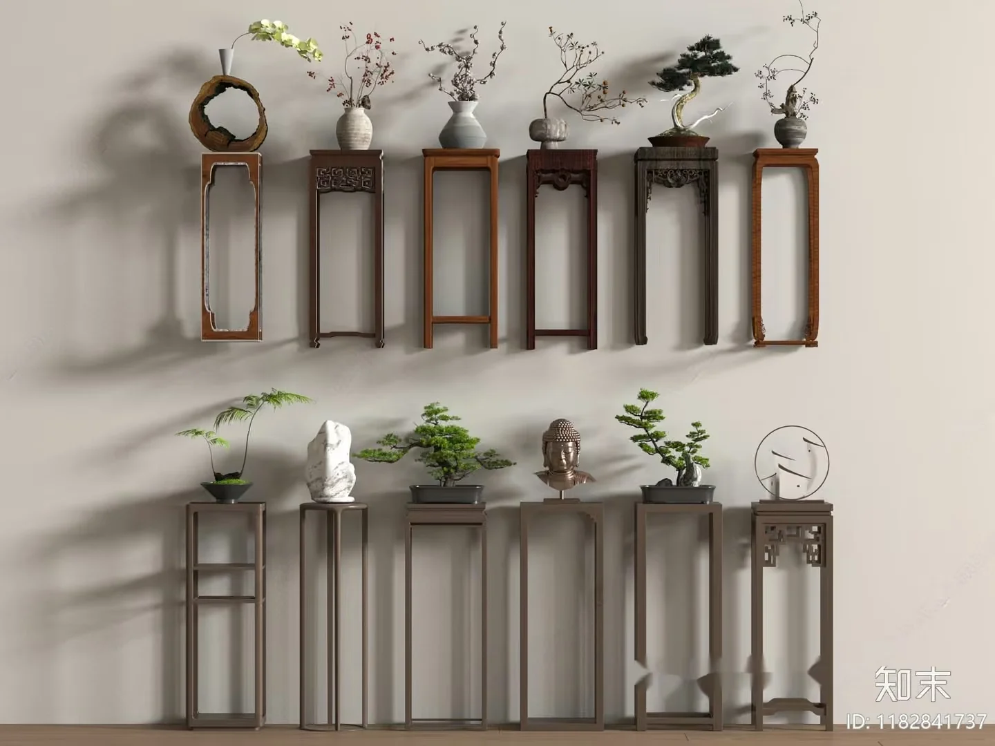 Traditional Japanese Decor 3D Model – 10809 – VRAY Render