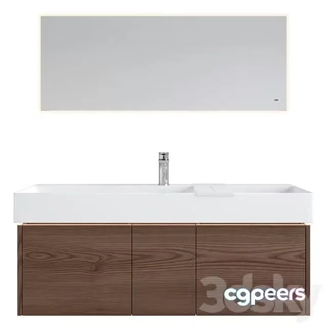 3ds Max Free – Wall Hung Cabinet with Sink GRANDE and Mirror VETRATA