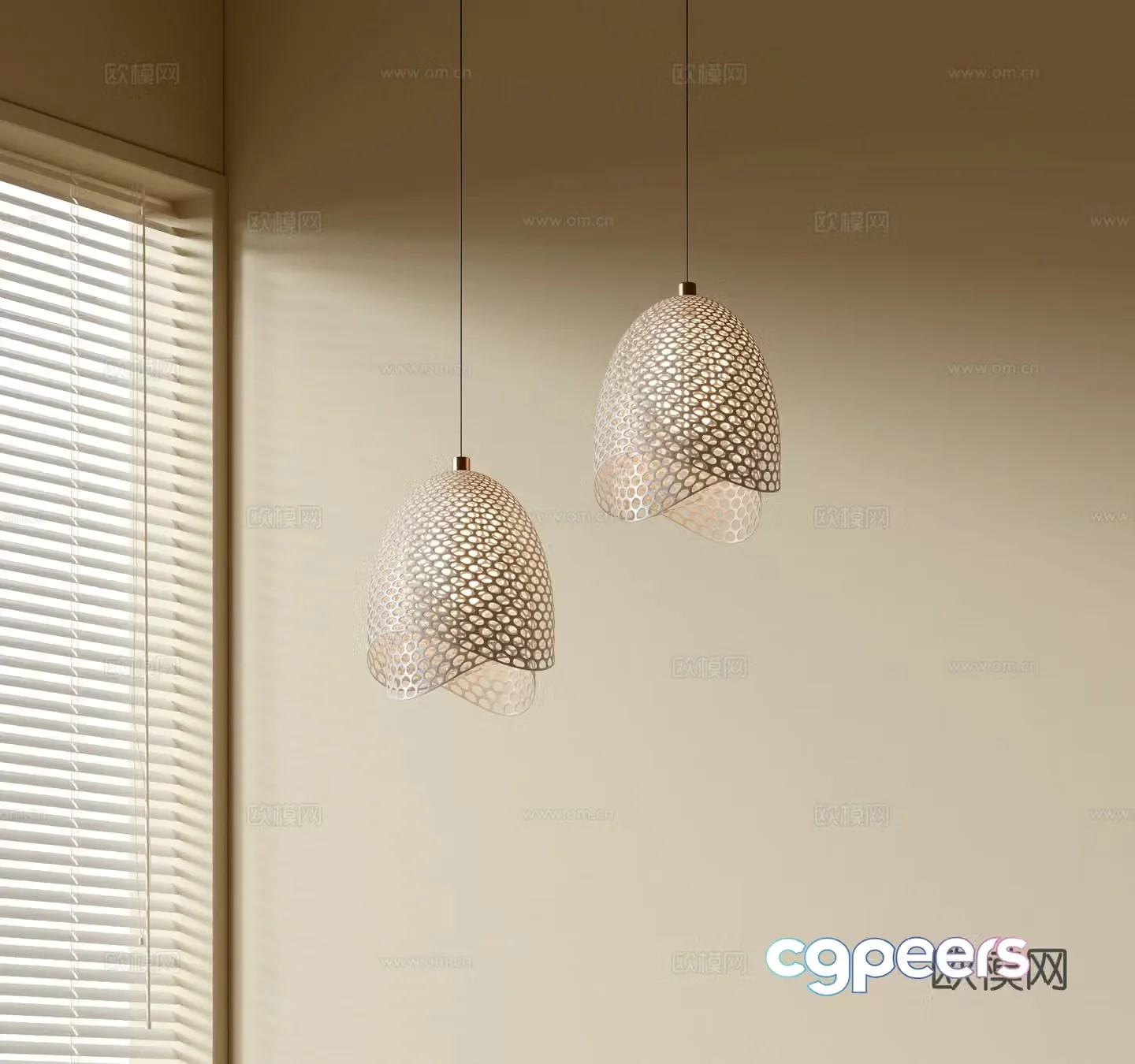 Modern simple chandeliers Nordic style chandeliers Mediterranean style chandeliers Study lamp combination Restaurant lamp 3D model