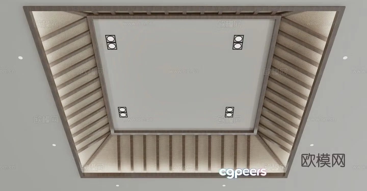 New Chinese style ceiling 3D model