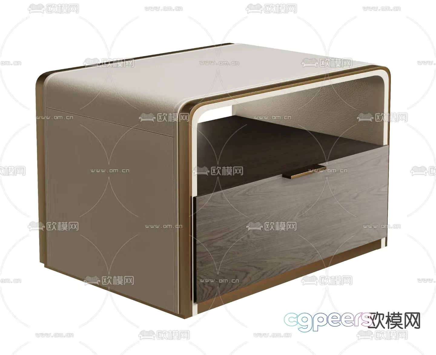 Light luxury bedside table 3D model