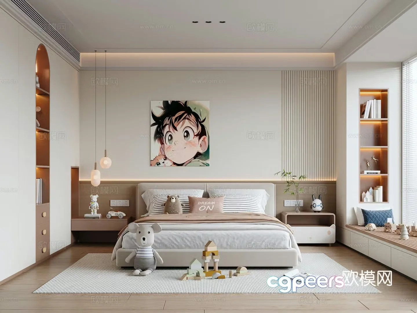 Modern girl children’s room 3d model
