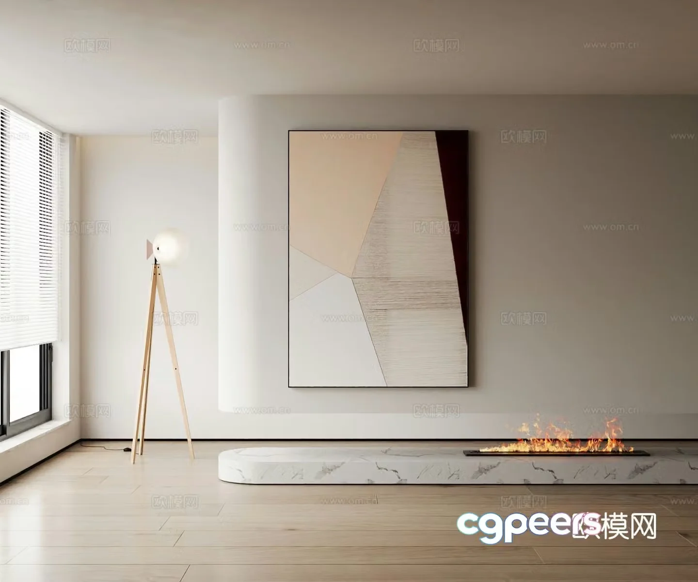 Modern decorative painting 3d model