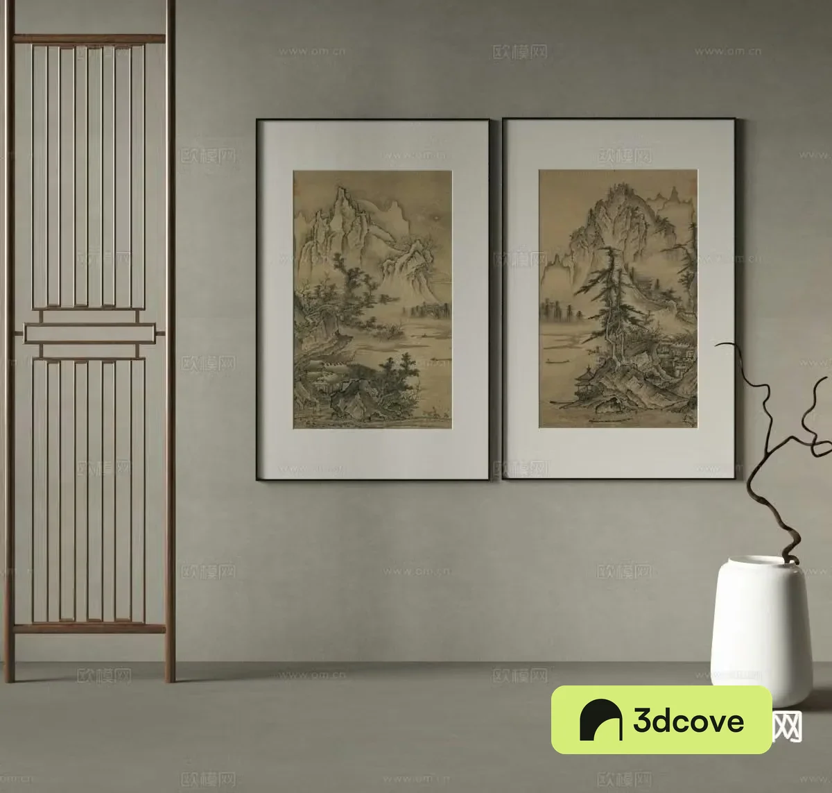 New Chinese style ink painting landscape painting decorative painting
