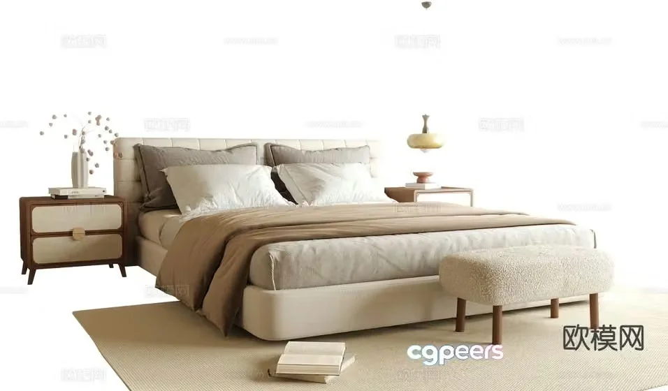 Cozy Bedroom 3D Model – 7041 – VRAY Render