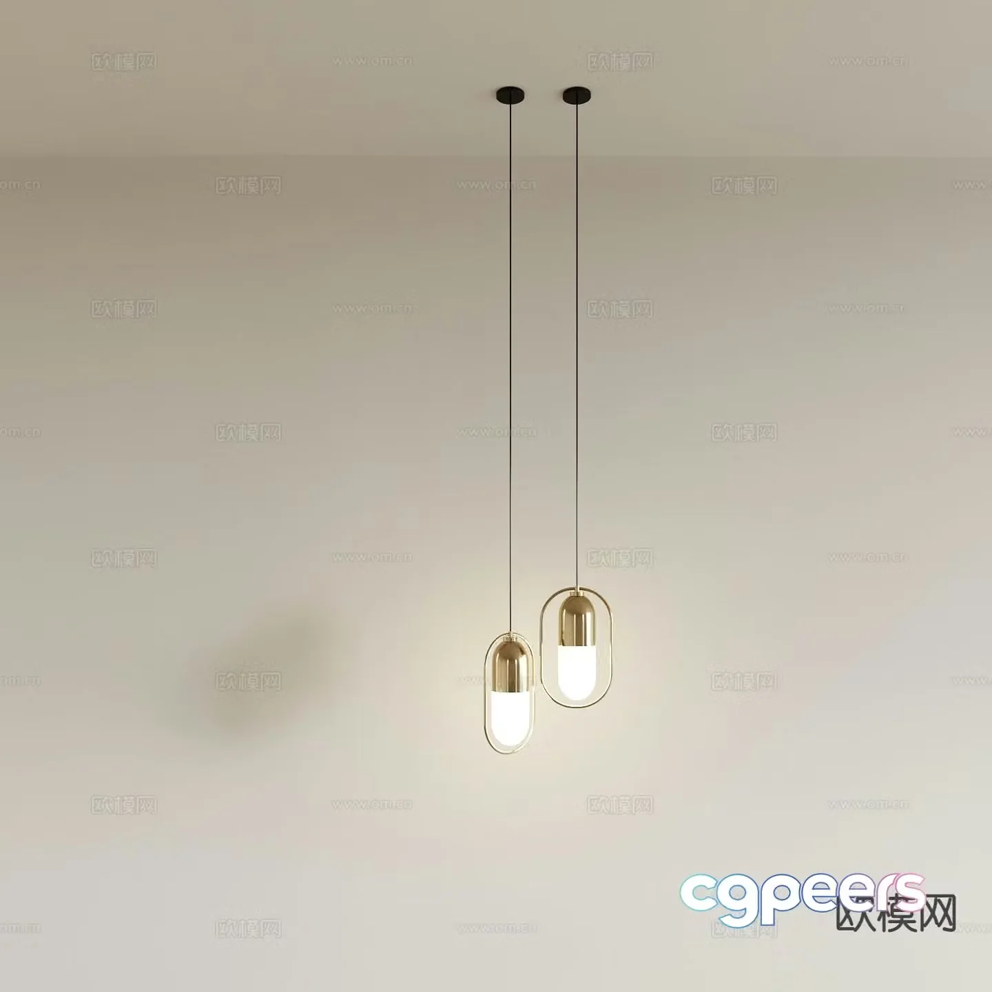 Light luxury chandelier restaurant chandelier bar chandelier 3D model