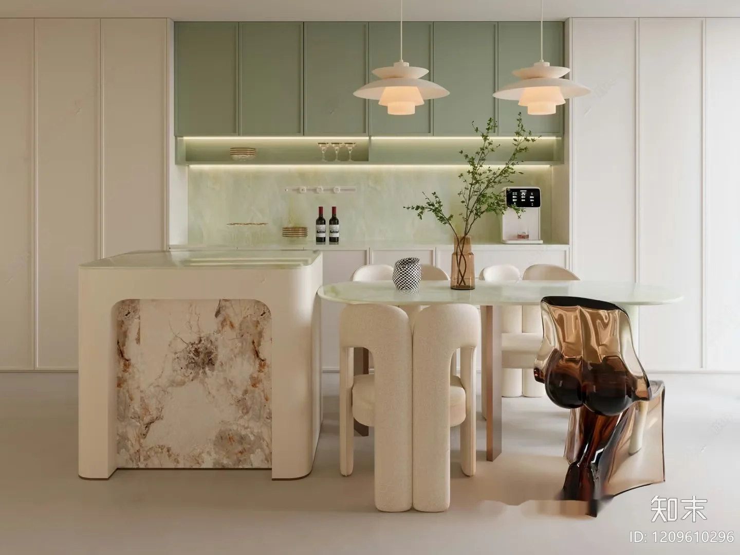 Modern Kitchen 3D Model – 6170 – VRAY Render