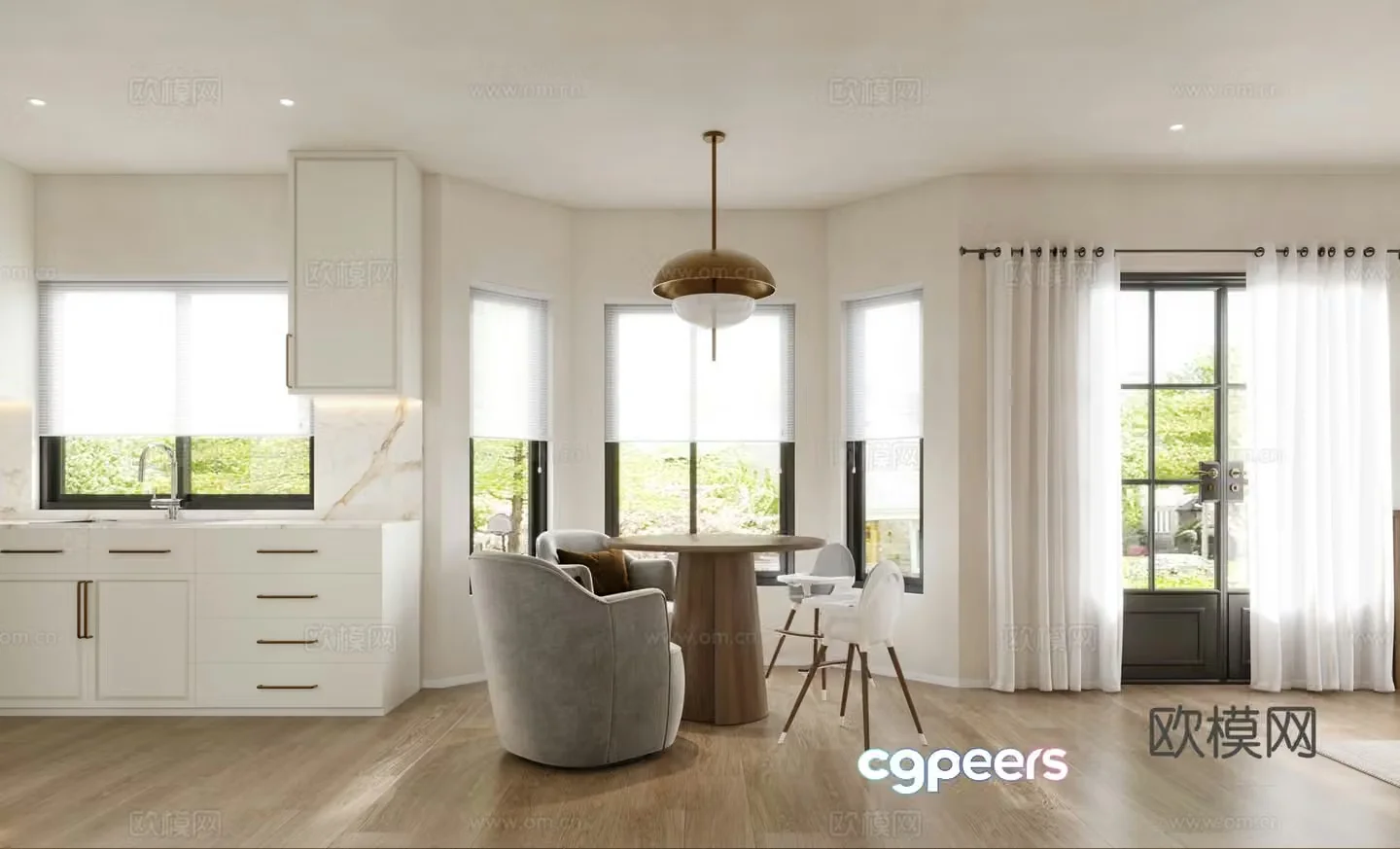 Modern restaurant 3d model