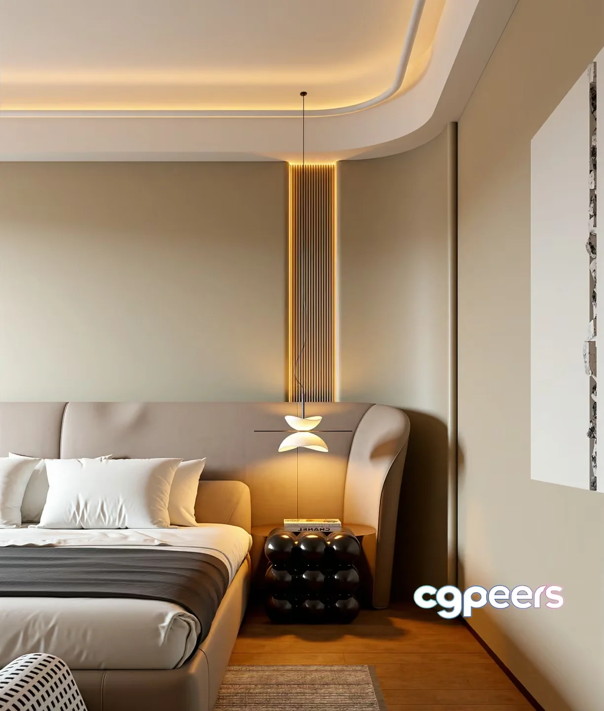 Cozy Modern Bedroom 3D Model – 22853 – VRAY Render