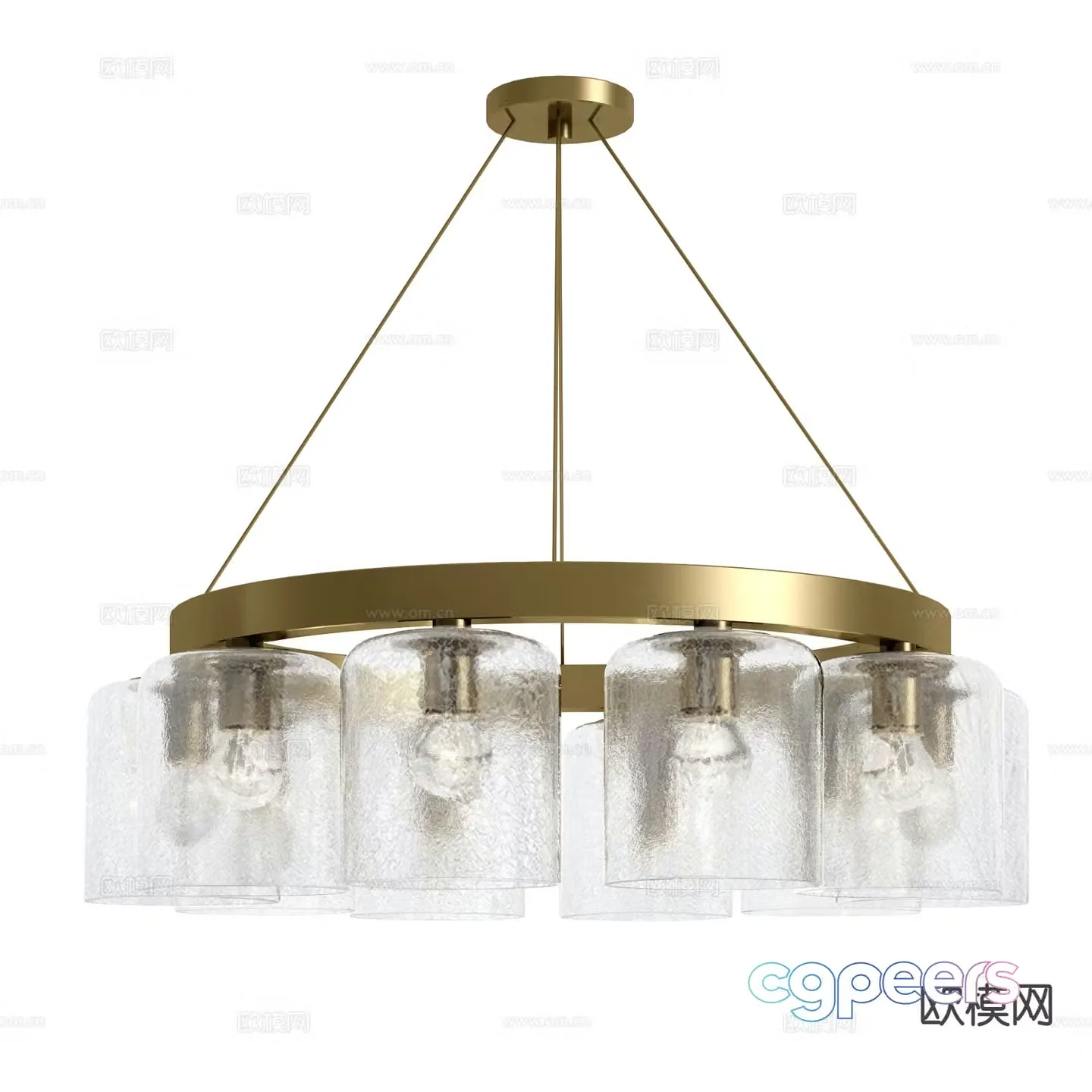 Light luxury chandelier crystal chandelier 3d model