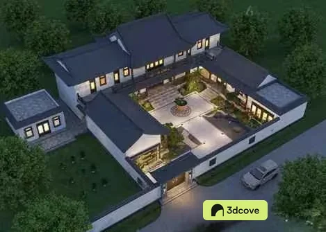 Aerial View Of A House