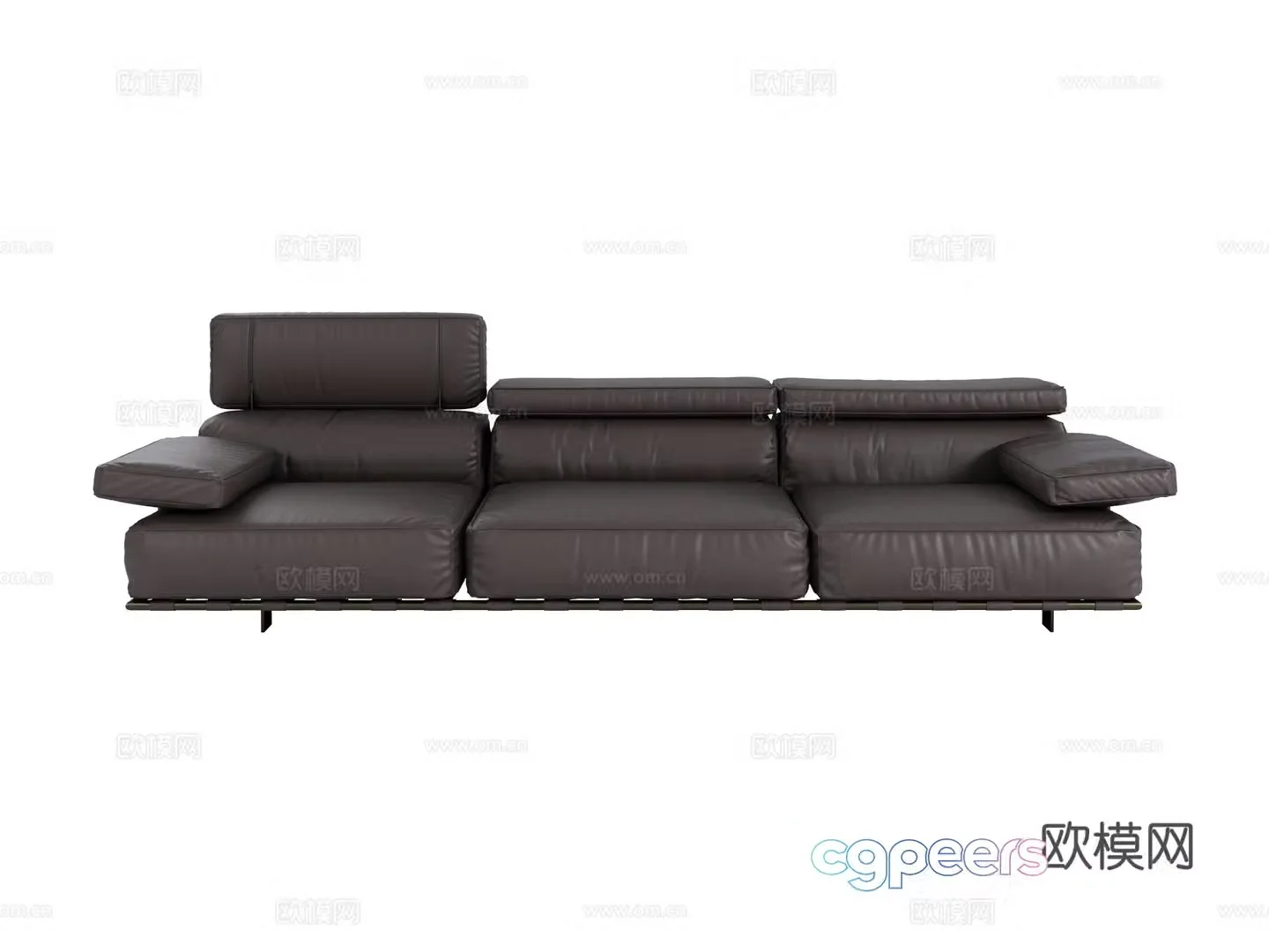 visionnaire Italian leather sofa three-person sofa 3D model