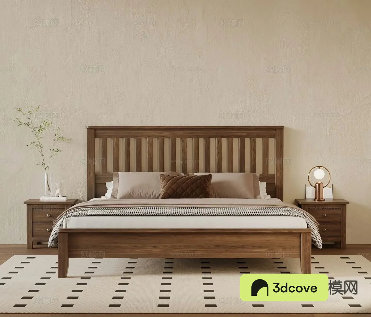Medieval style double bed