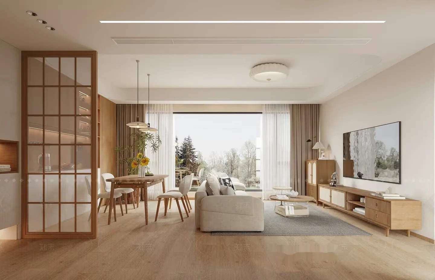 Modern Living Room 3D Model – 16054 – VRAY Render