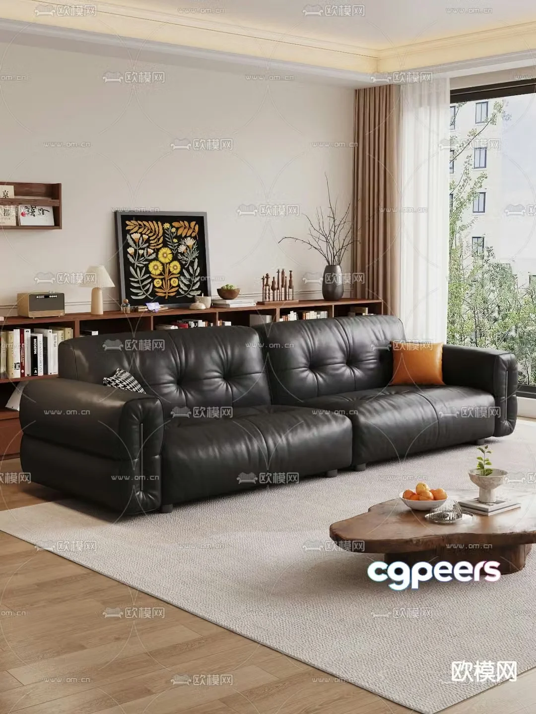 Medieval style sofa double sofa 3d model