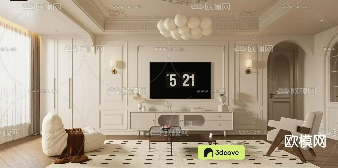 French living and dining room
