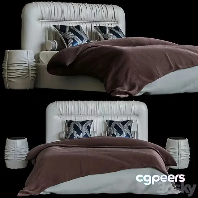 3ds Max Free – Bed Headboard Drape HEADBOARD