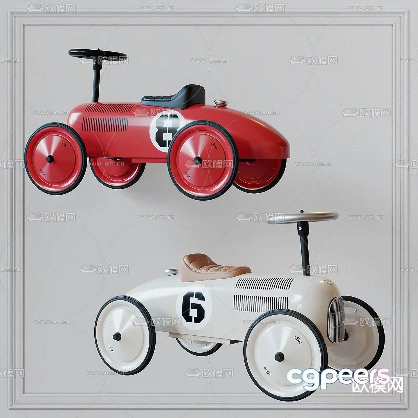 Modern children’s toy car 3d model