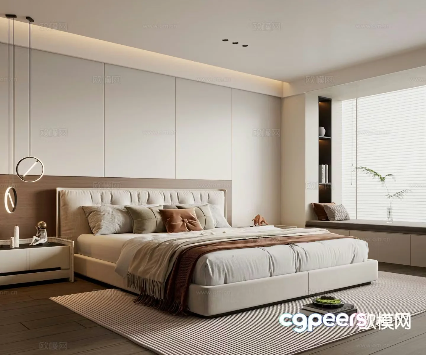 Modern bedroom master bedroom 3d model