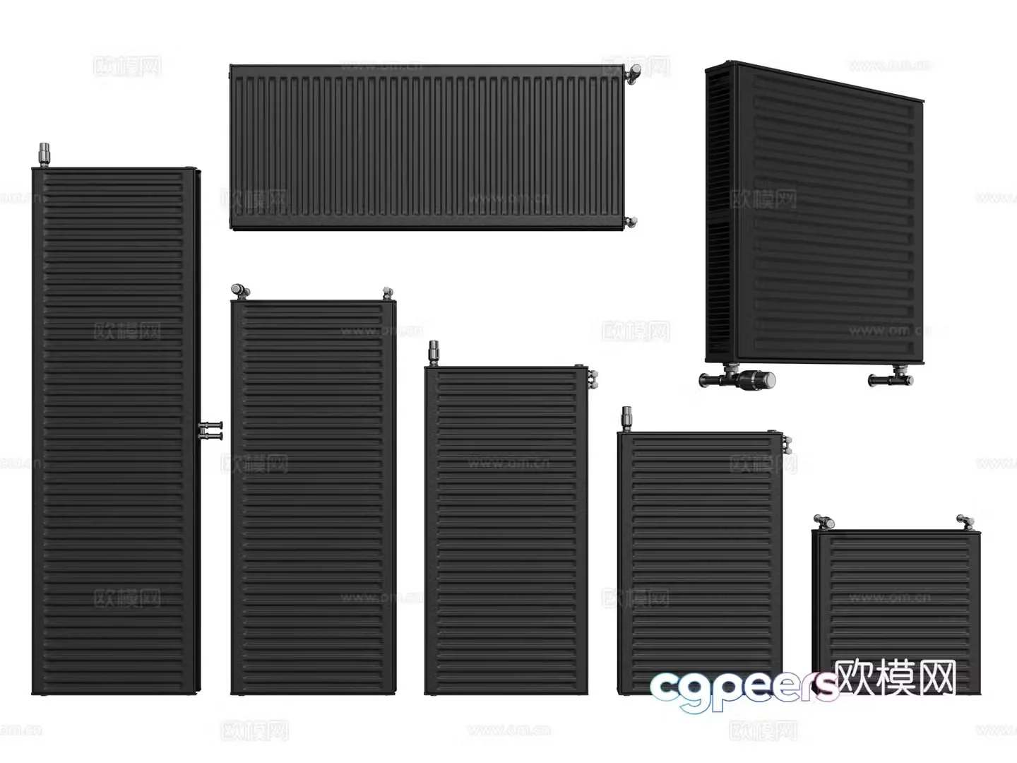 Modern radiator Heating pipe 3d model