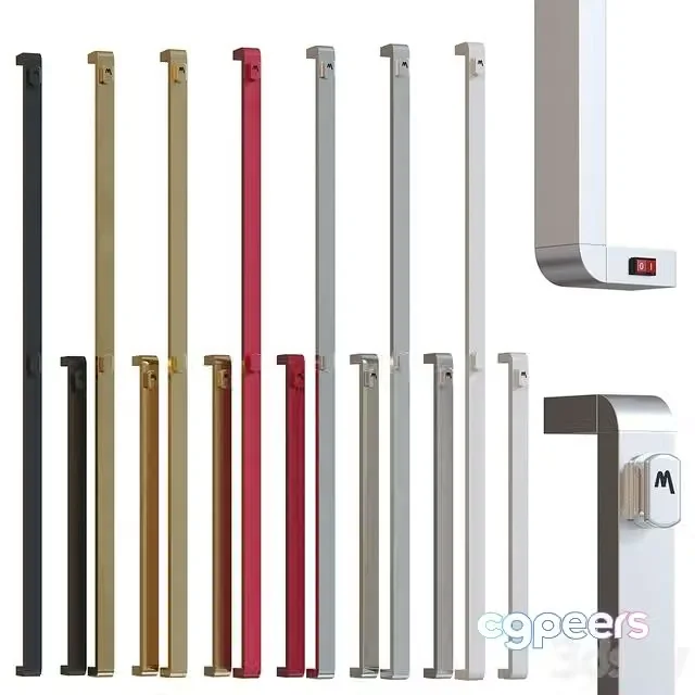 3ds Max Free – Electric heated towel rail Panorama 686 from Margaroli