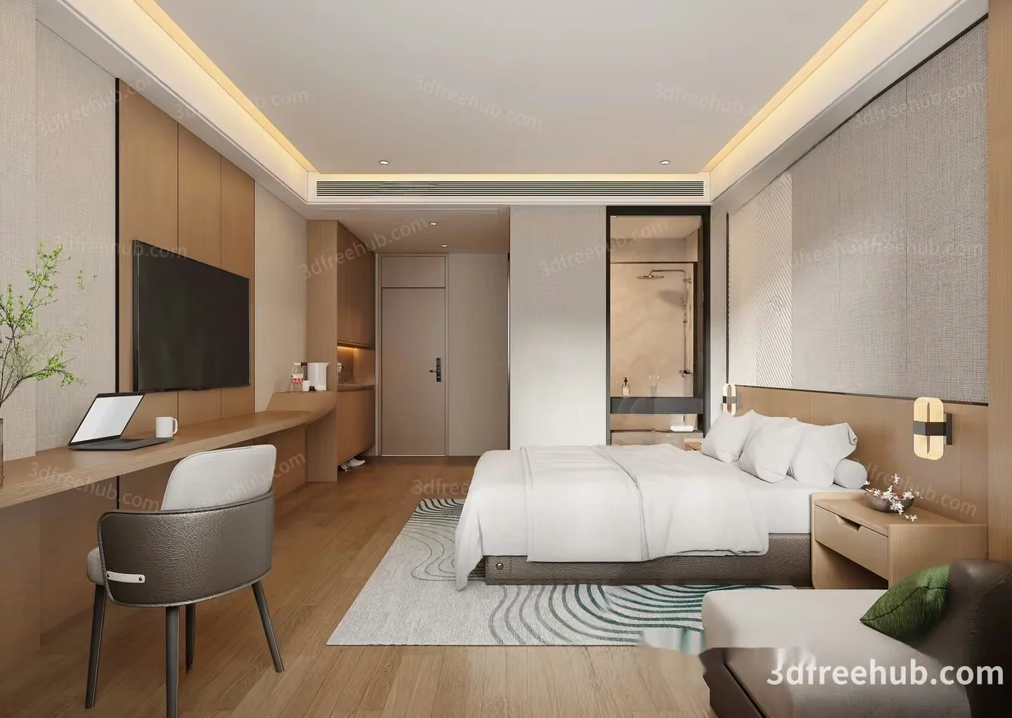 Cozy Bedroom 3D Model – 19872 – VRAY Render