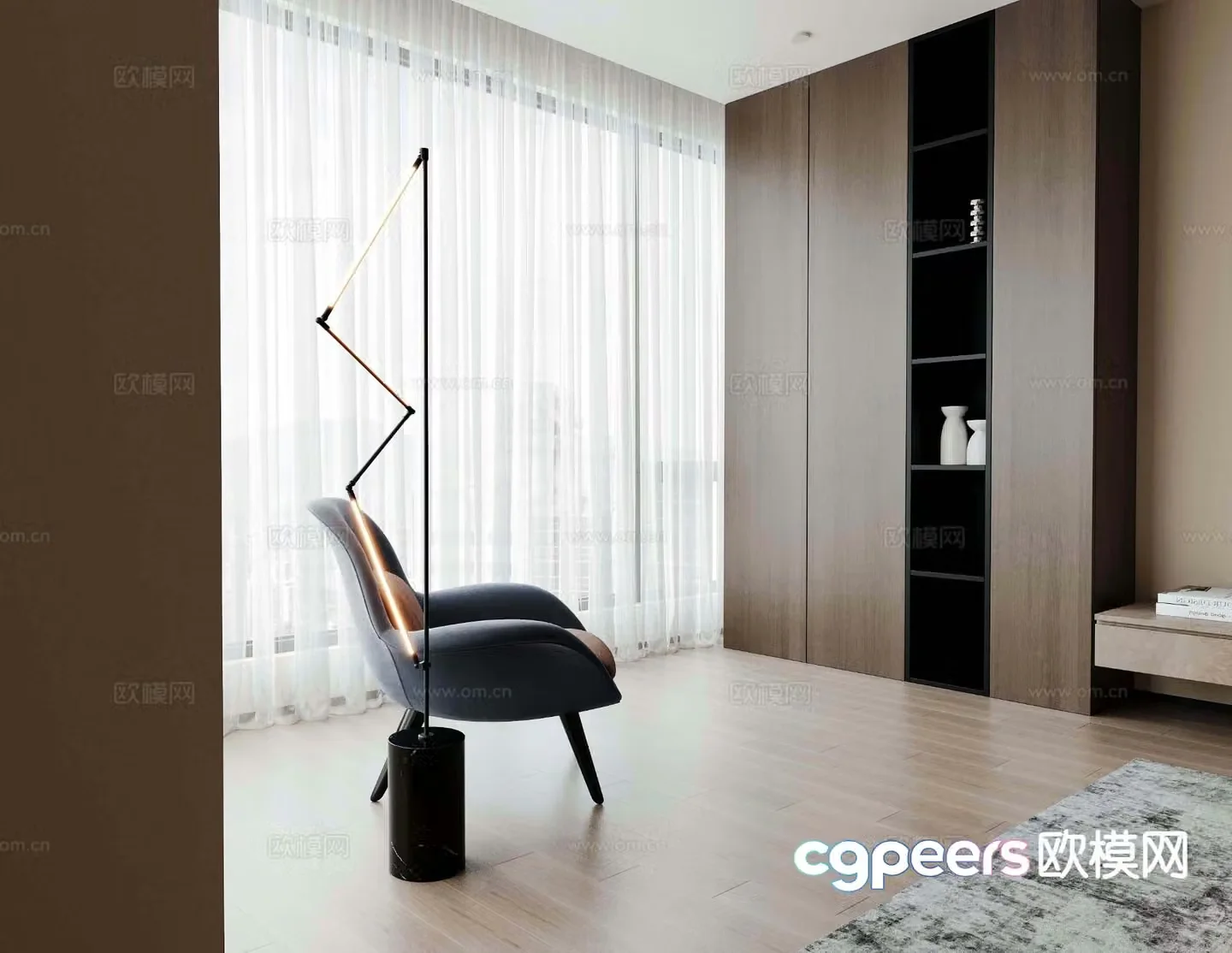 Modern chair leisure chair 3d model
