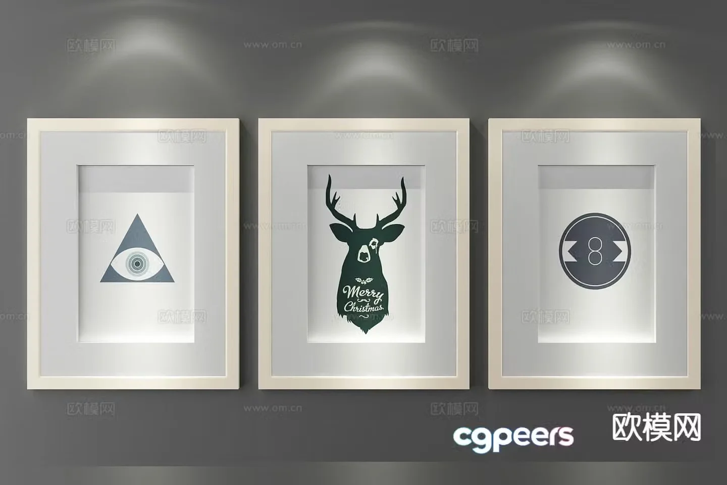 Simple painting decorative painting hanging painting 3d model