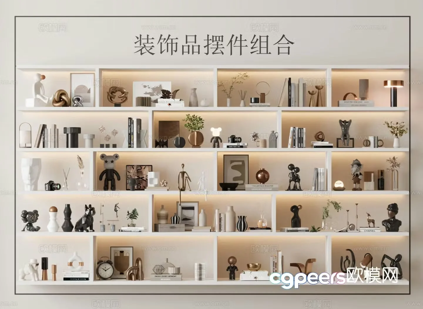 Modern books sculpture ornaments 3d model