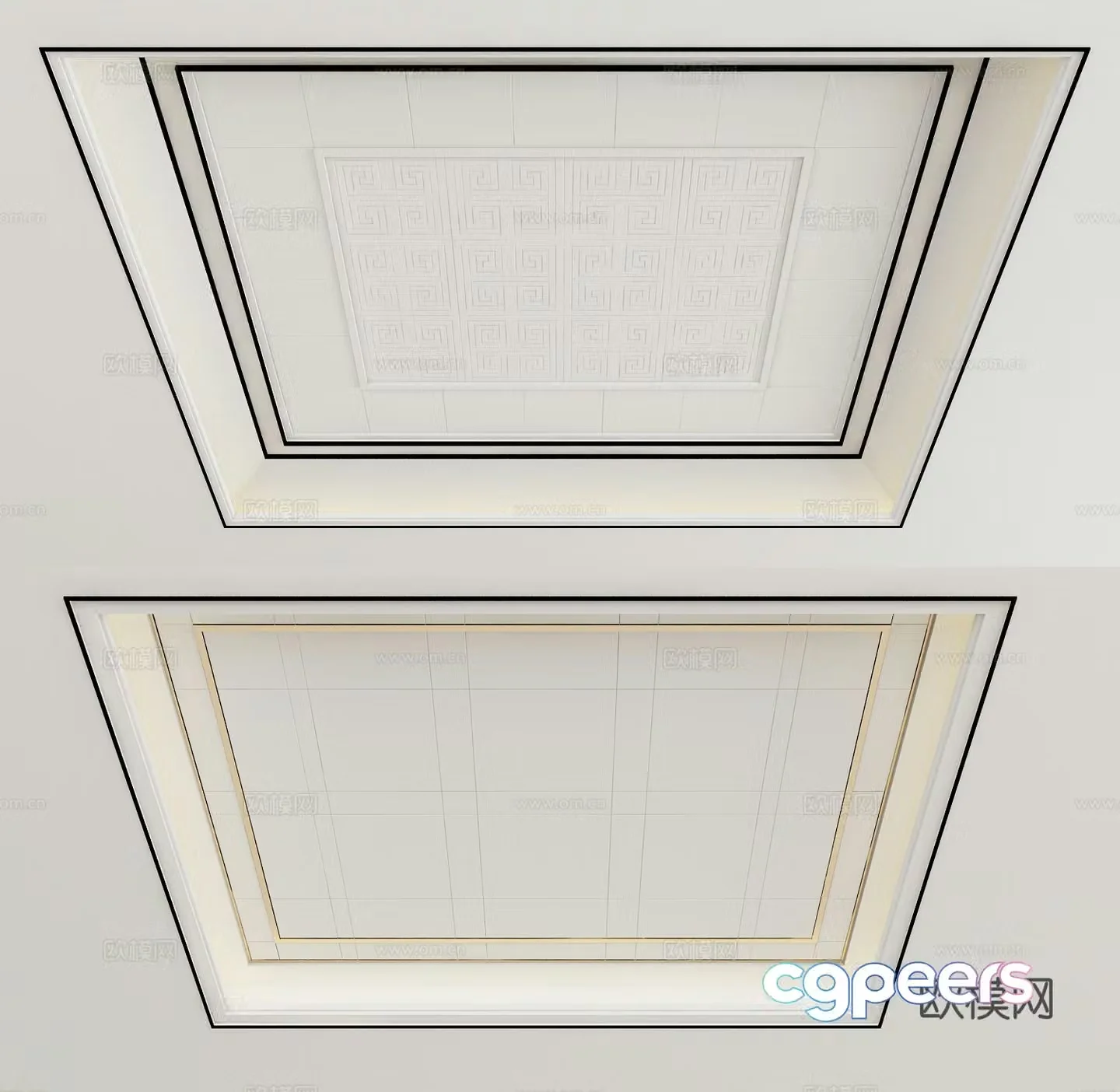 New Chinese style ceiling 3D model
