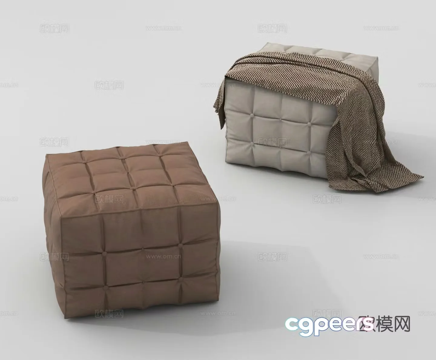 Sofa stool stool shoe change stool 3d model