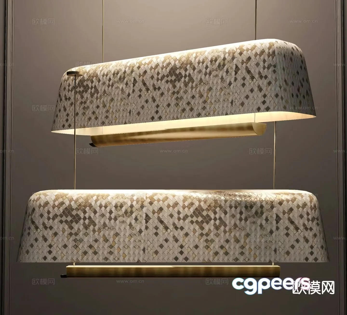 Modern creative chandelier hotel chandelier 3d model
