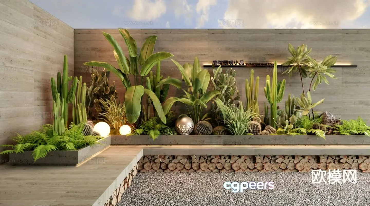 Cactus Plant Heap 3D Model
