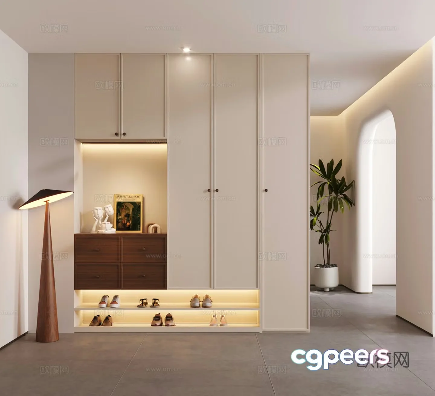 French medieval style porch shoe cabinet door-to-door shoe cabinet partition shoe cabinet decorative cabinet 3D model