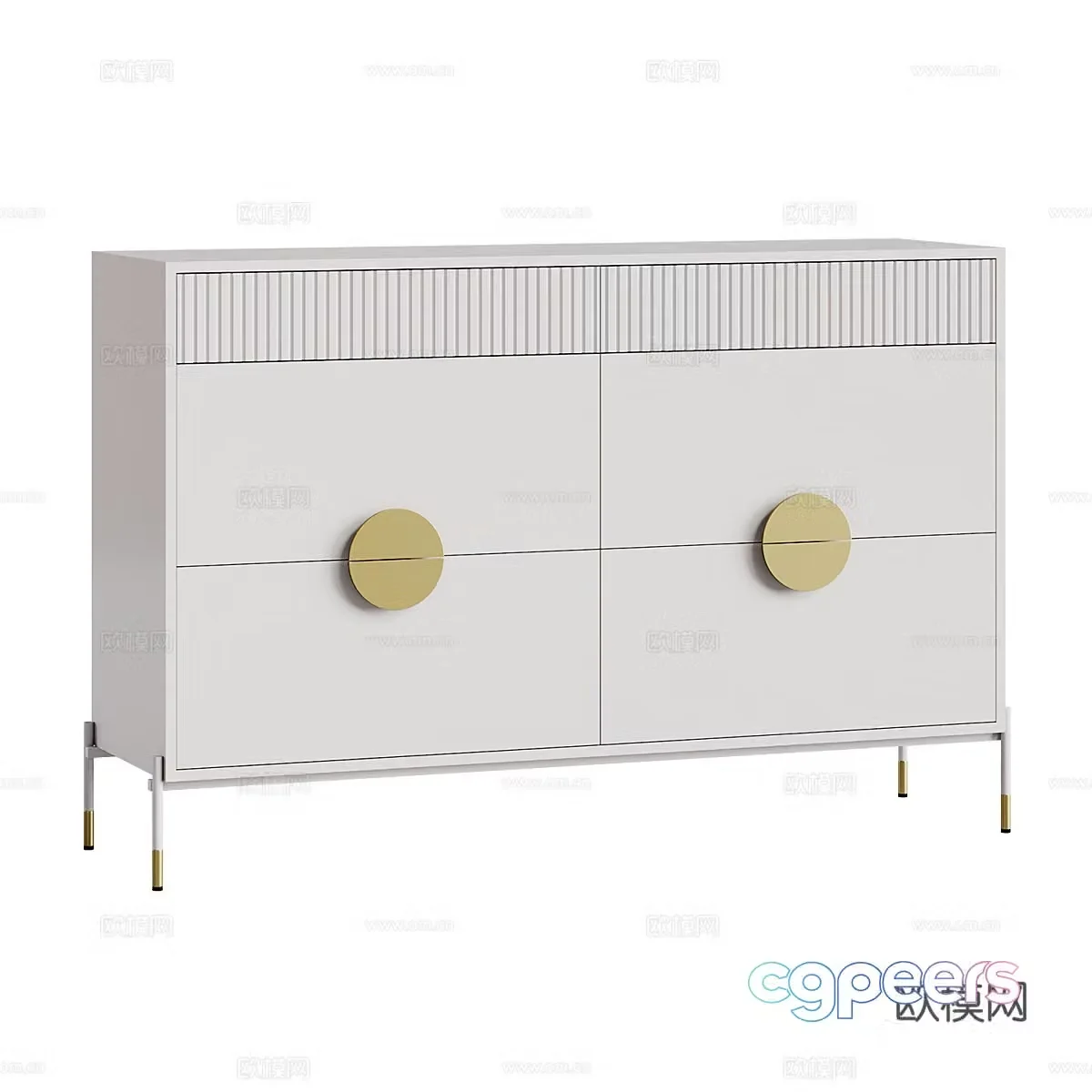 Modern simple and light luxury decorative cabinet side cabinet decorative cabinet 3d model